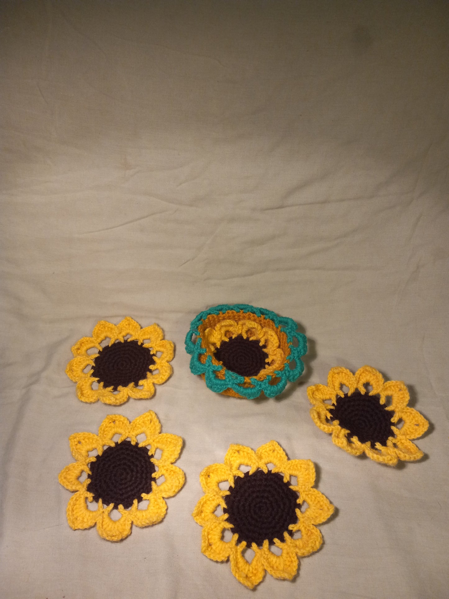 flower coasters with holder